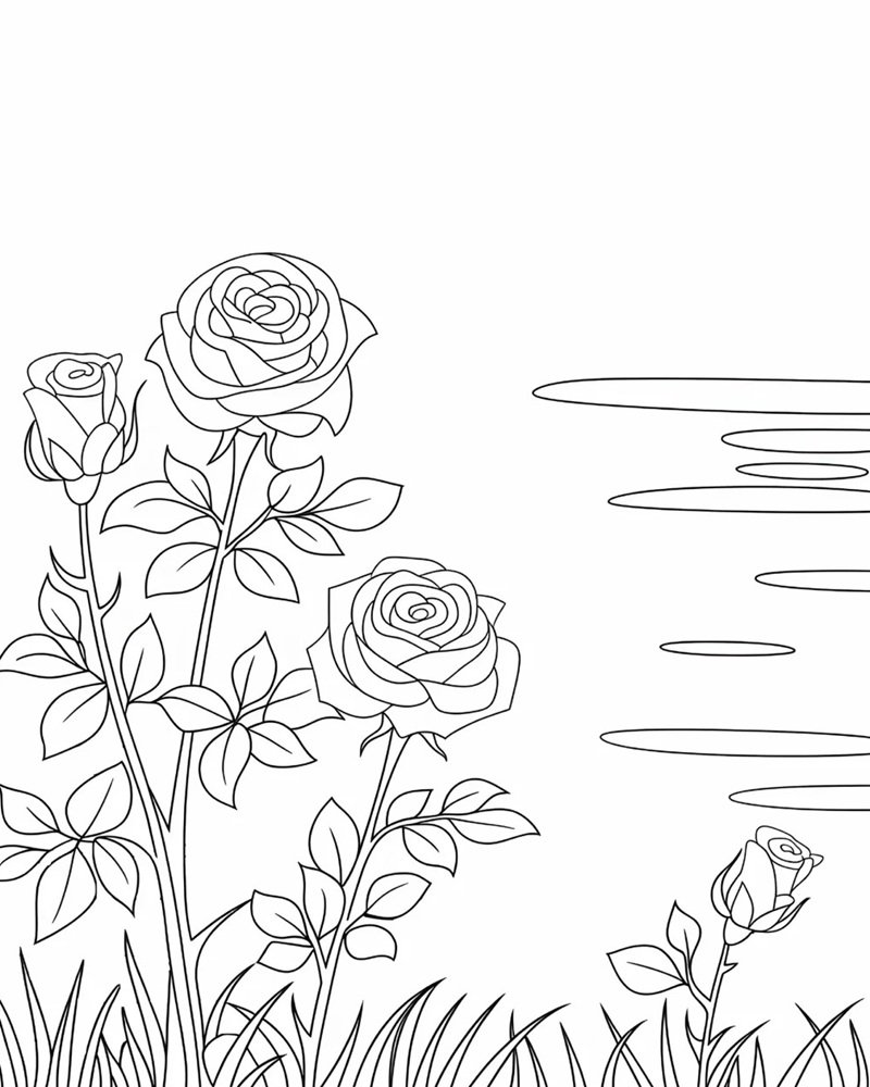 hoa hồng tô màu 28