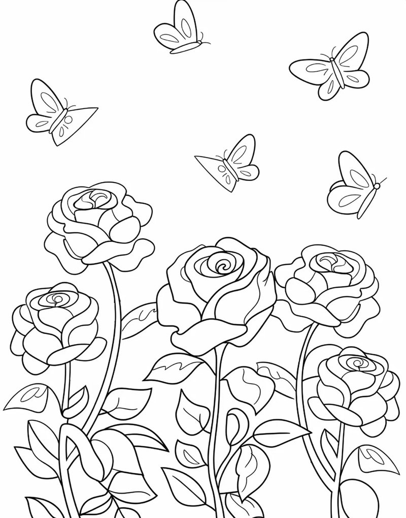 hoa hồng tô màu 30