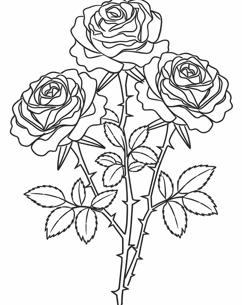 hoa hồng tô màu 34
