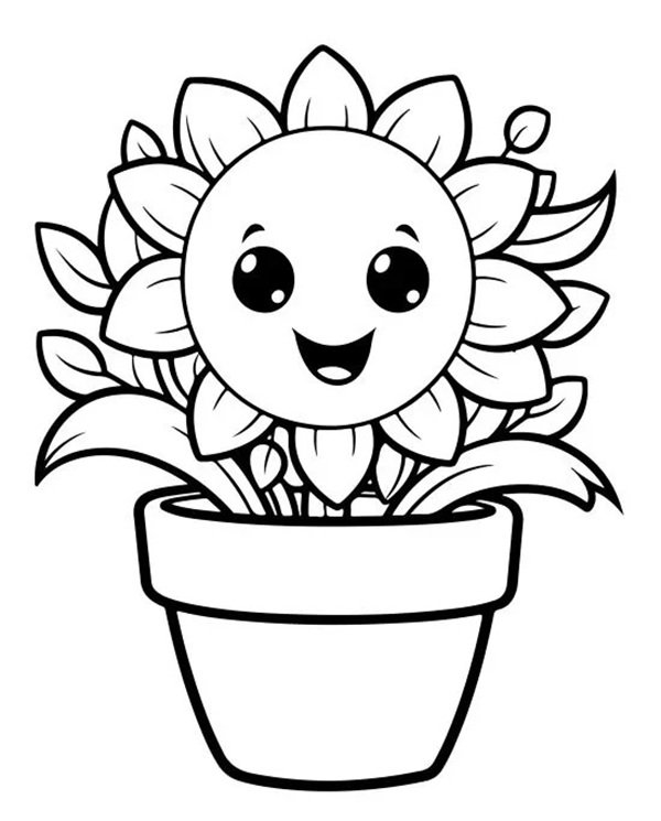 hoa hướng dương tô màu 17