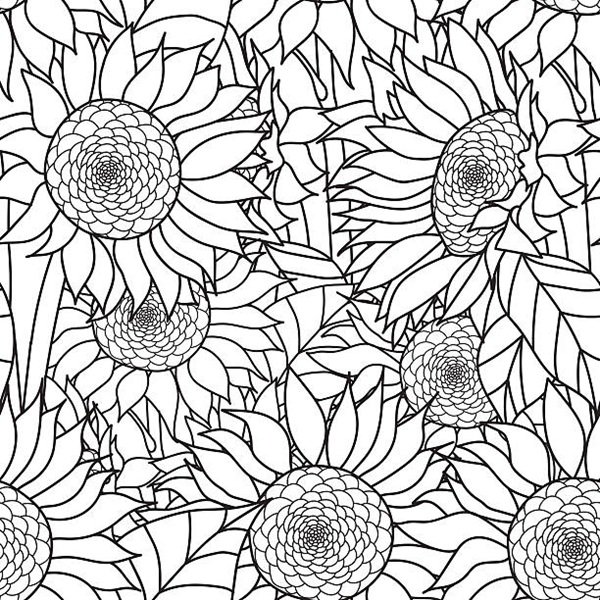 hoa hướng dương tô màu 19