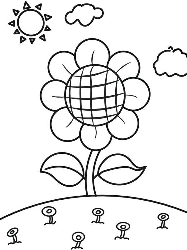 hoa hướng dương tô màu 27