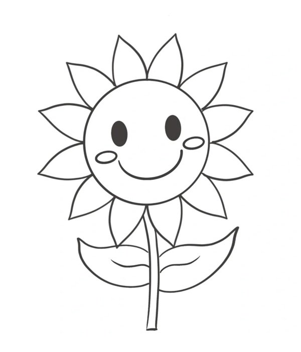 hoa hướng dương tô màu 35