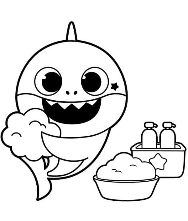 tô màu baby shark 12