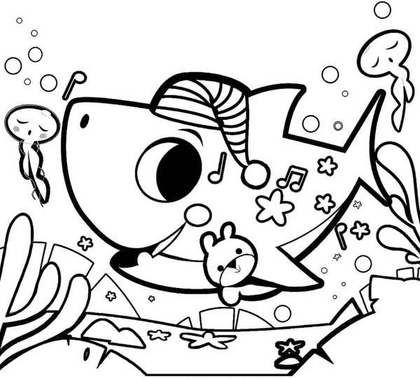 tô màu baby shark 14