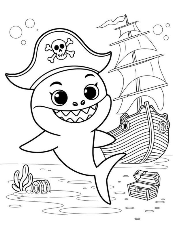 tô màu baby shark 17