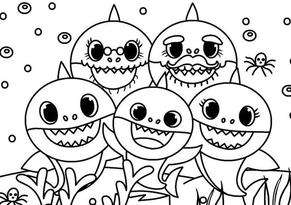 tô màu baby shark 2