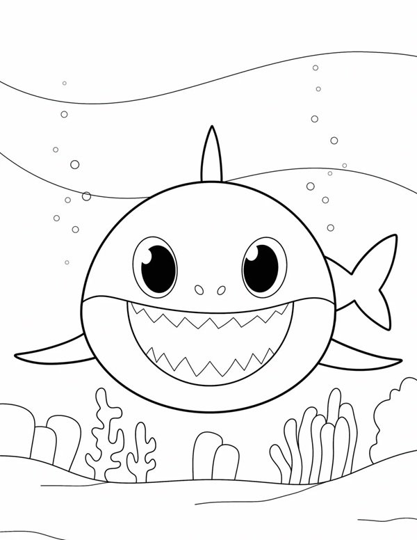 tô màu baby shark 26