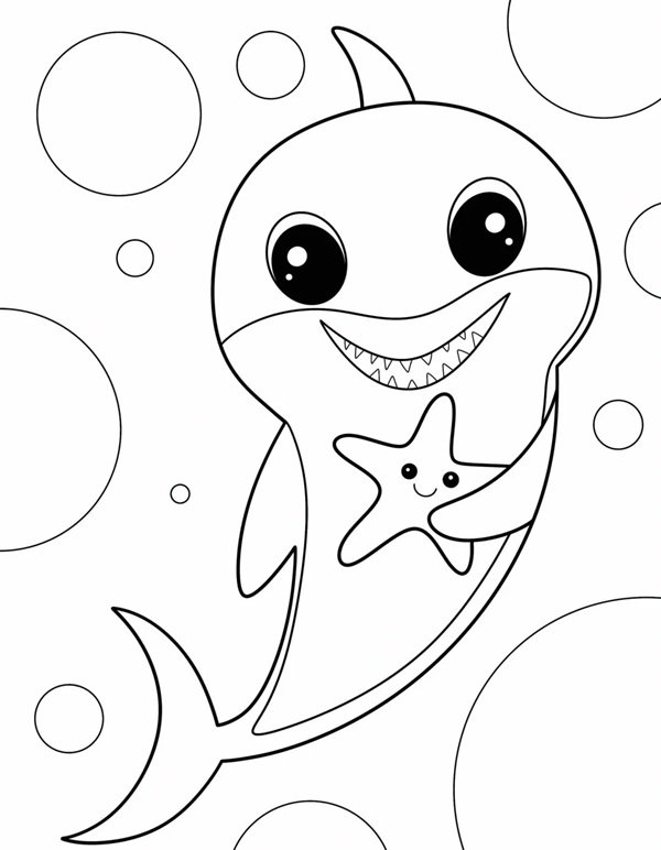 tô màu baby shark 38