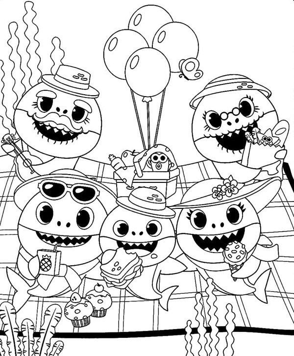 tô màu baby shark 4