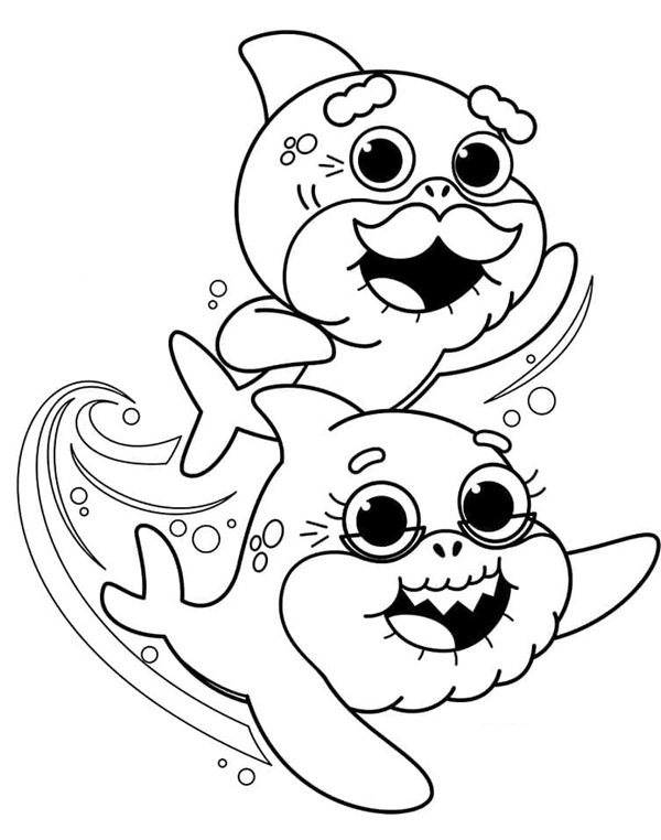 tô màu baby shark 5