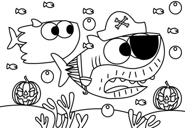 tô màu baby shark 6