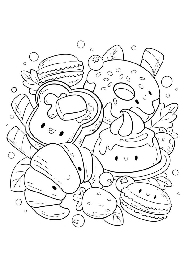 tô màu bánh donut 1