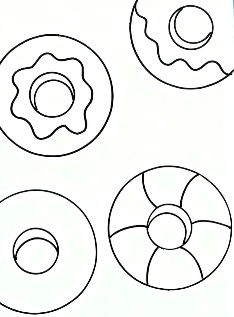 tô màu bánh donut 21