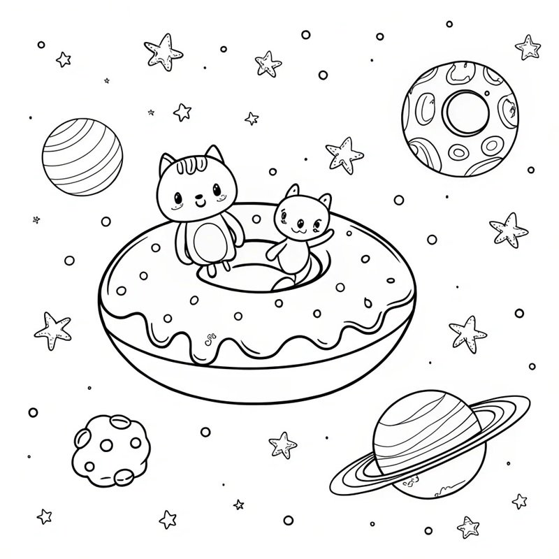 tô màu bánh donut 22