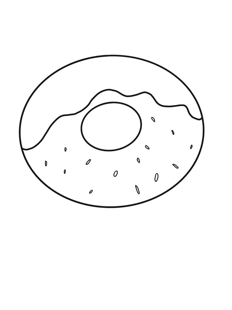 tô màu bánh donut 23