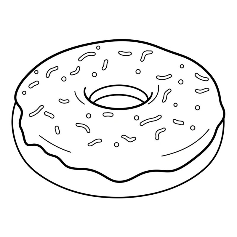 tô màu bánh donut 25