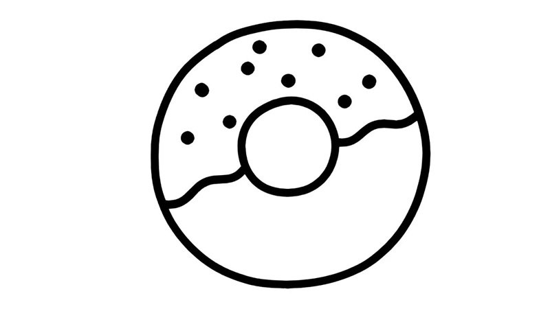 tô màu bánh donut 27