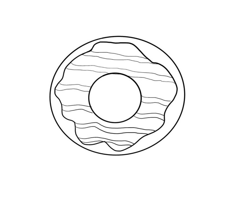 tô màu bánh donut 29