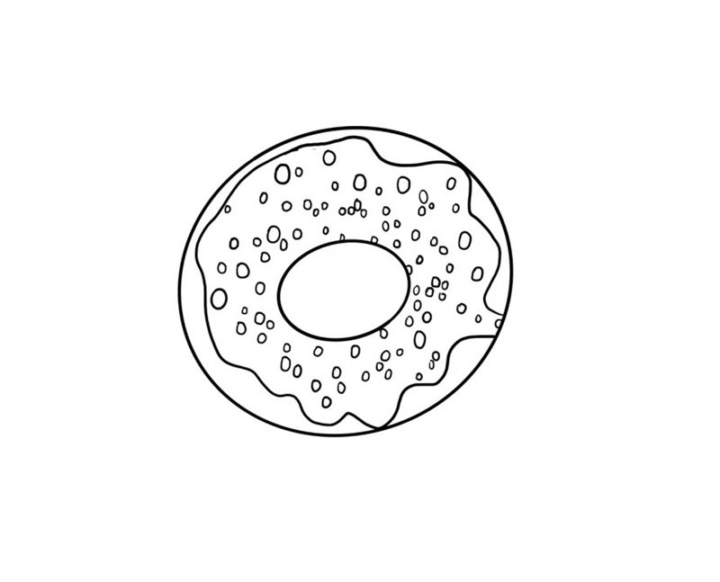 tô màu bánh donut 31