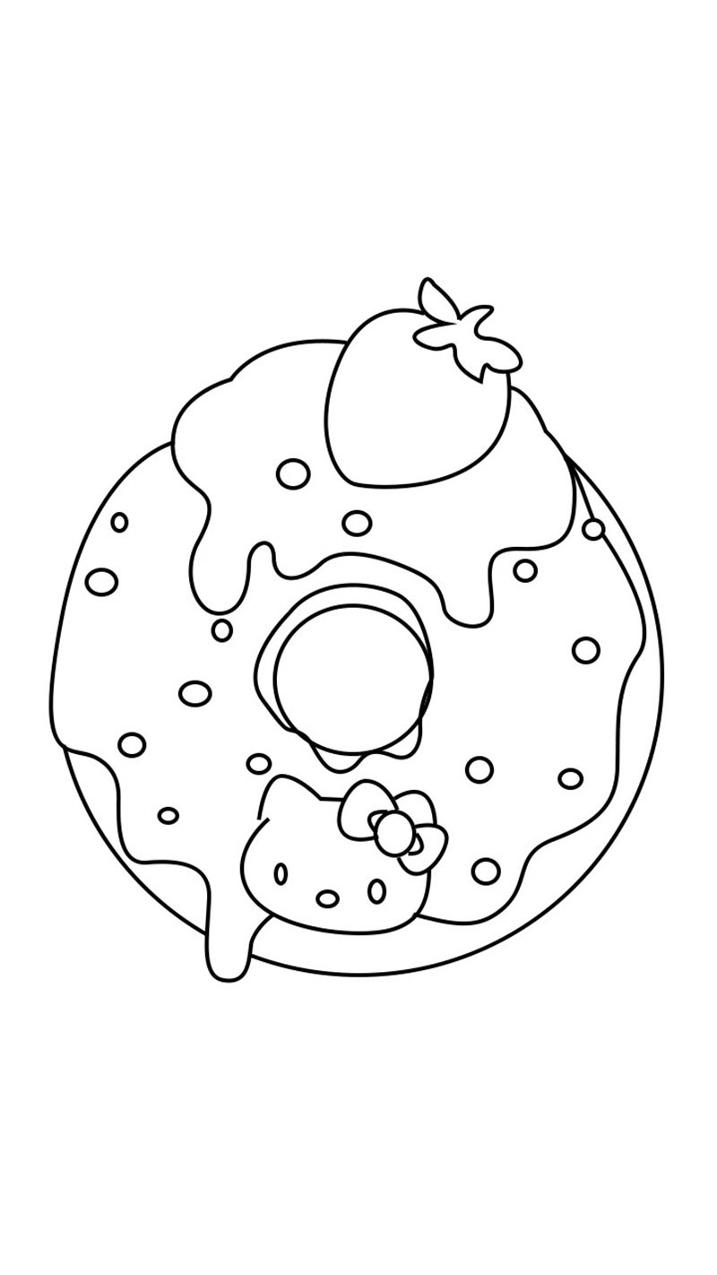 tô màu bánh donut 33
