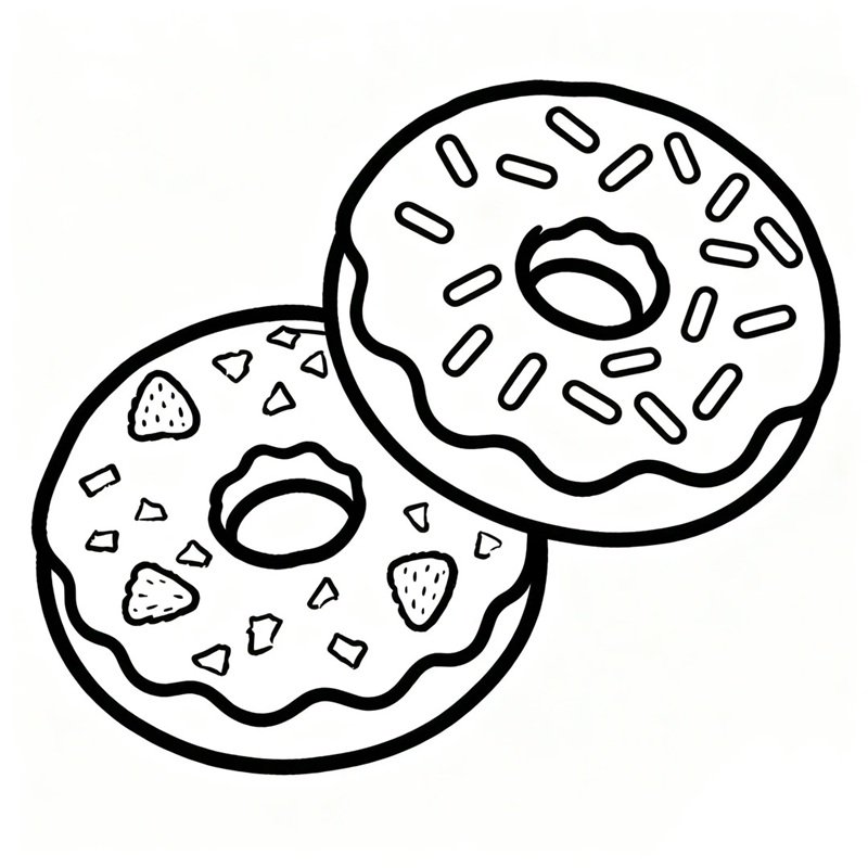 tô màu bánh donut 35