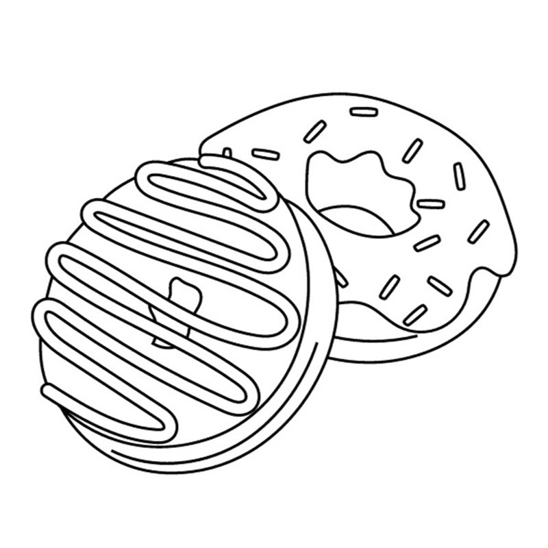 tô màu bánh donut 7