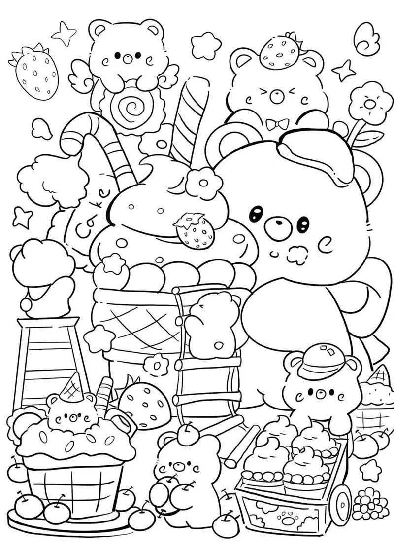 tô màu bánh kẹo 1