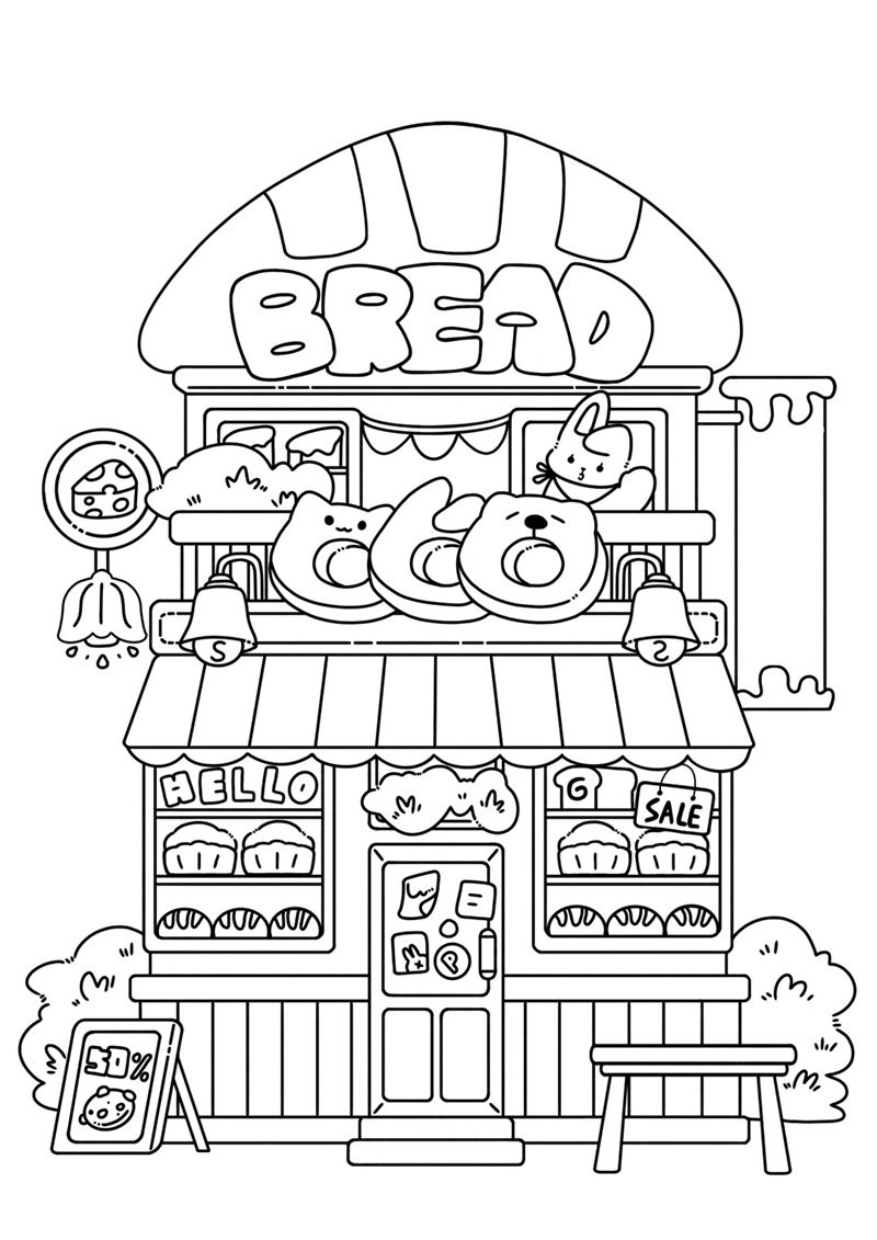 tô màu bánh mì 26