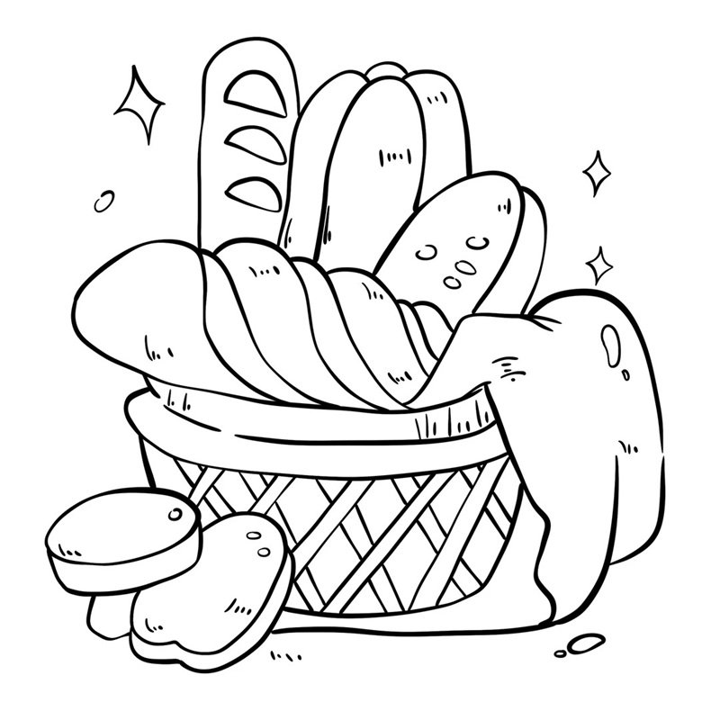 tô màu bánh mì 27