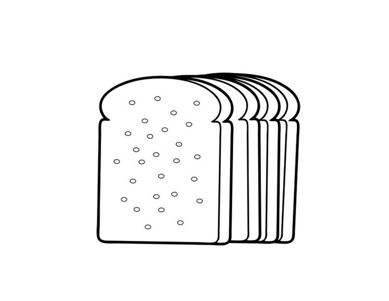 bread line vector illustration,isolated on white background,top view