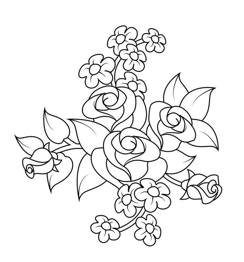 tô màu bó hoa 1