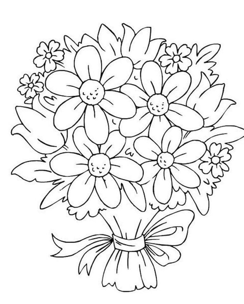 tô màu bó hoa 10
