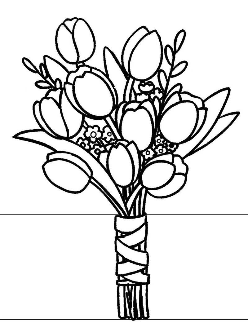 tô màu bó hoa 15