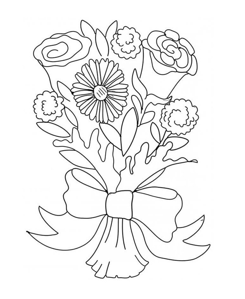 tô màu bó hoa 2