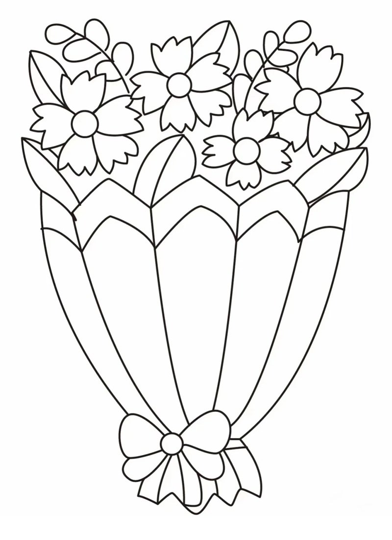 tô màu bó hoa 23