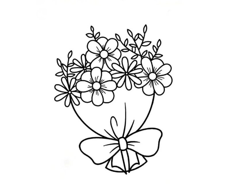 tô màu bó hoa 25