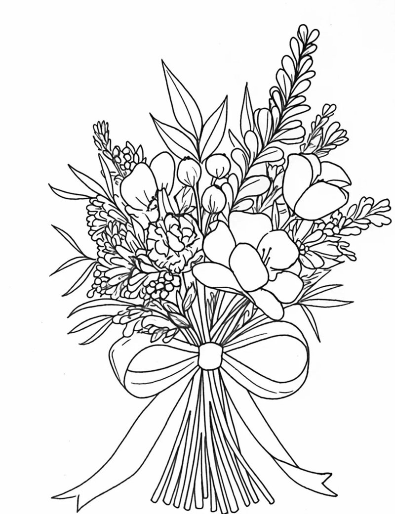 tô màu bó hoa 26