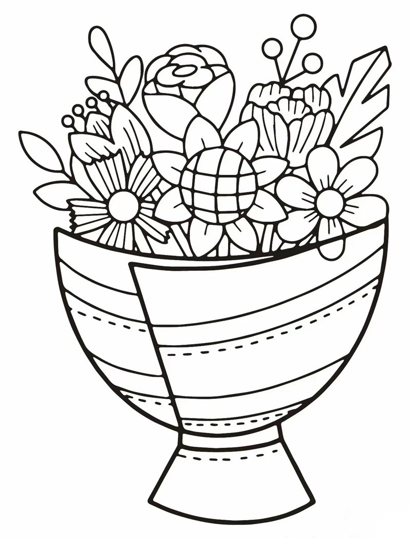 tô màu bó hoa 27