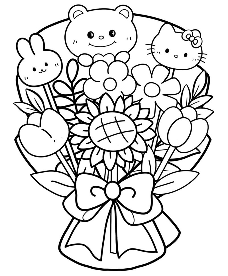 tô màu bó hoa 29