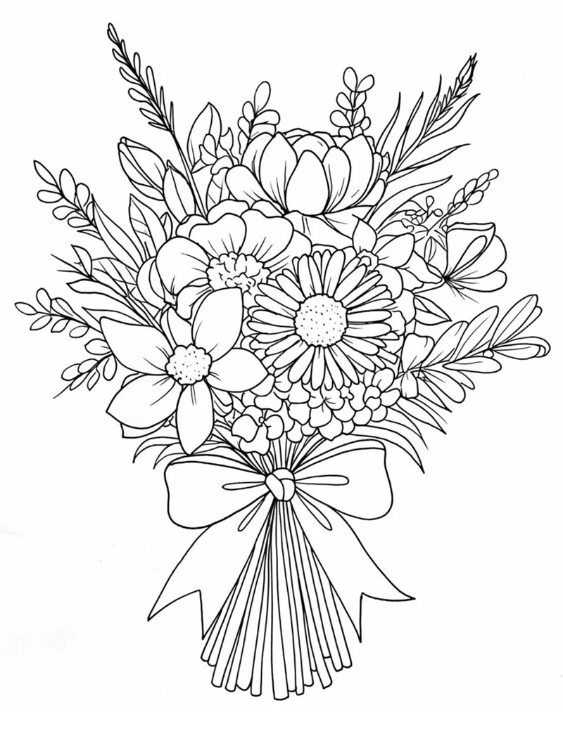tô màu bó hoa 33