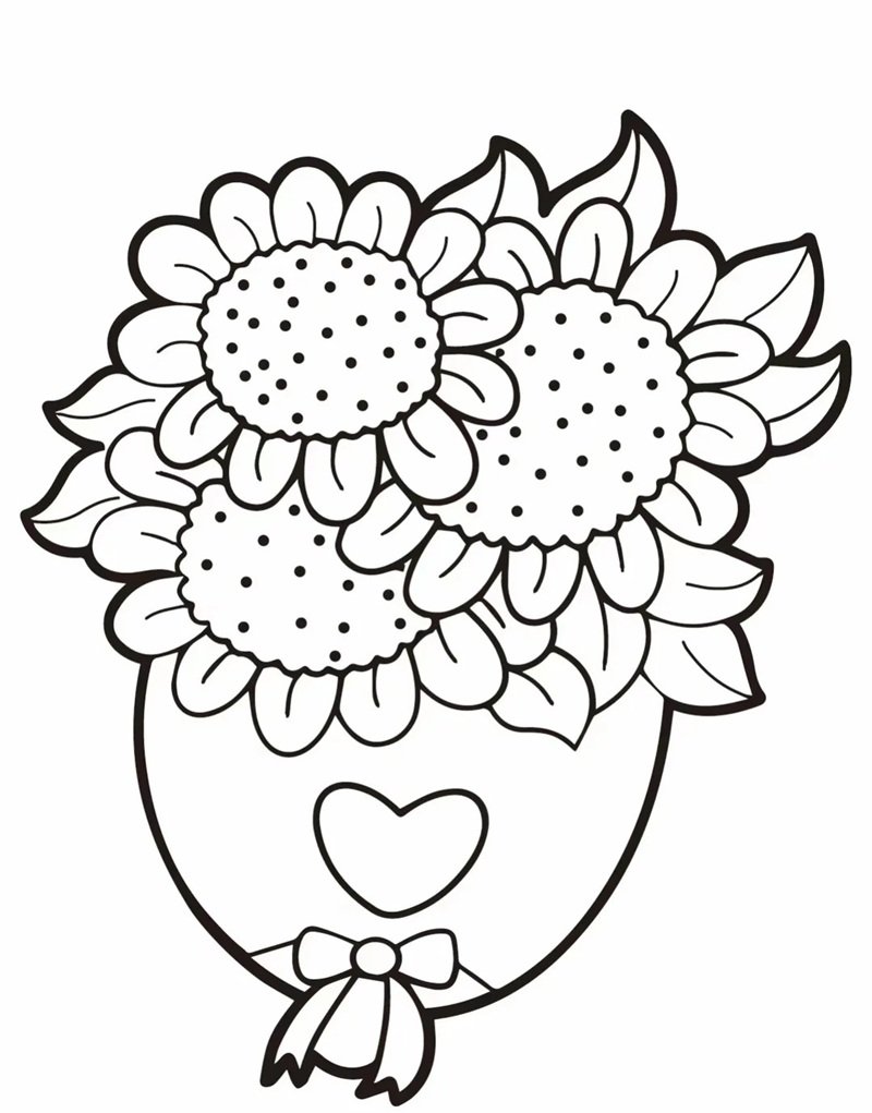 tô màu bó hoa 34