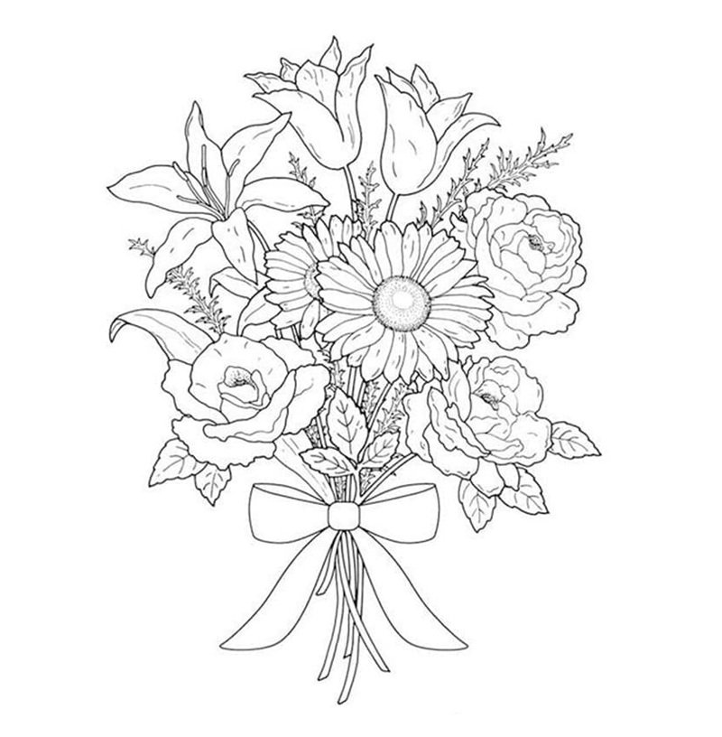 tô màu bó hoa 9