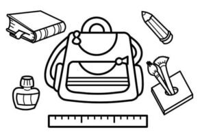 Bộ sưu tập 88+ tranh tô màu cái cặp cho bé yêu học tập