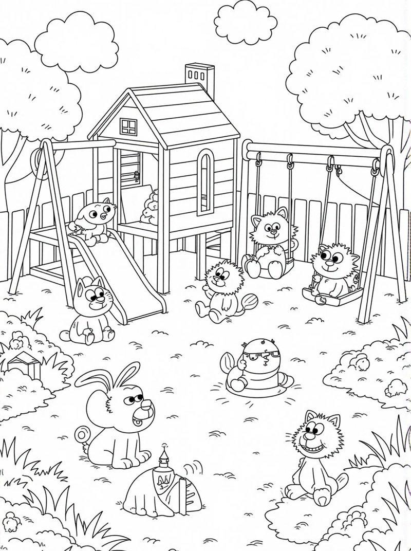 tô màu cầu trượt 12