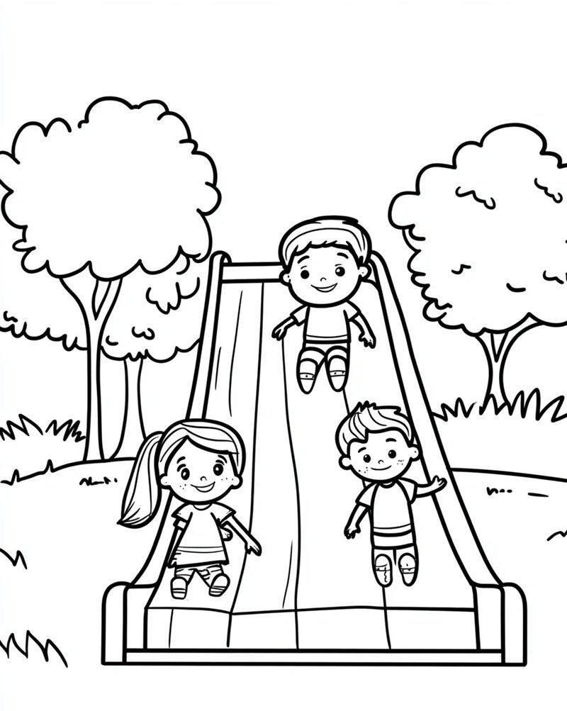 tô màu cầu trượt 15