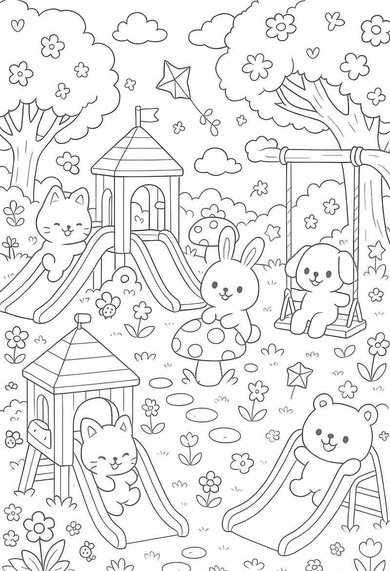 tô màu cầu trượt 21