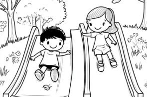 100+ mẫu tô màu cầu trượt khiến bé mê tít