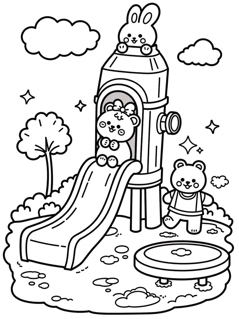 tô màu cầu trượt 26