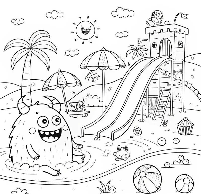 tô màu cầu trượt 29